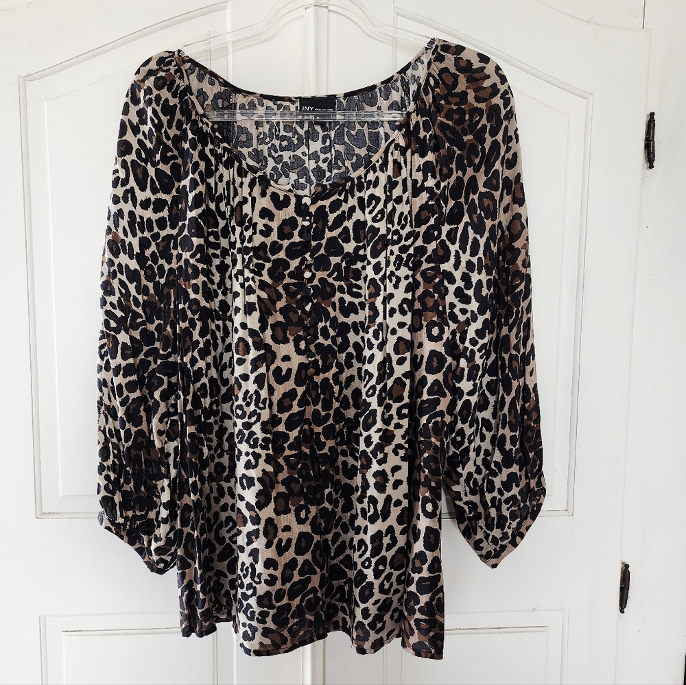 Jones New York Animal Print Blouse